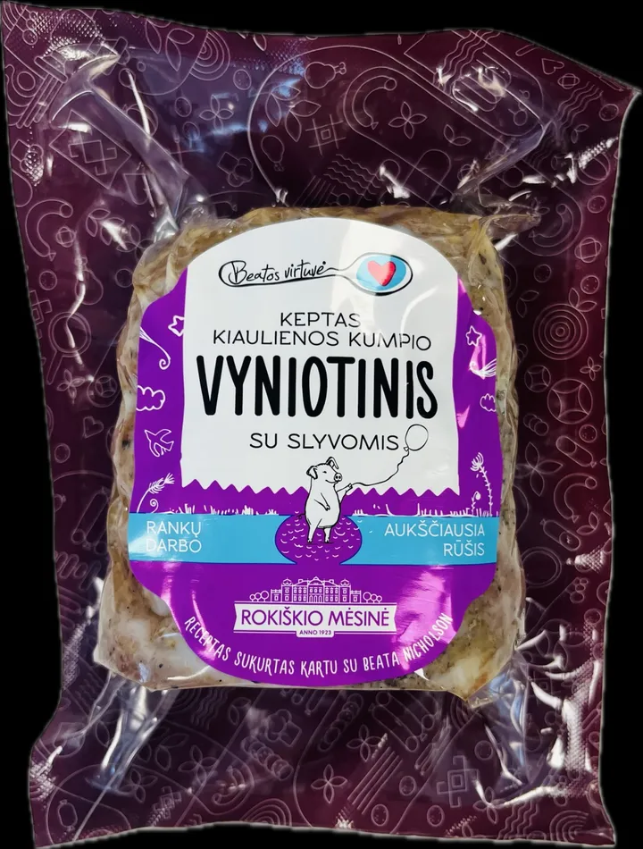 BEATOS VIRTUVĖS keptas kiaulienos kumpio vyniotinis su slyvomis